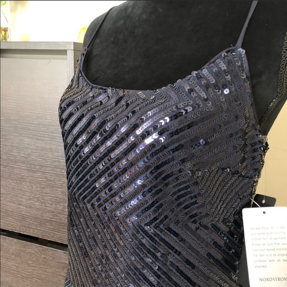 # Gorgeous Bebe Chevron Flirting Sequins Dress - Picture 4 of 8